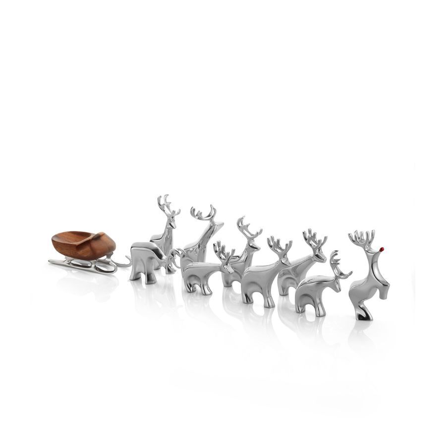 10-Piece Miniature Reindeer Set