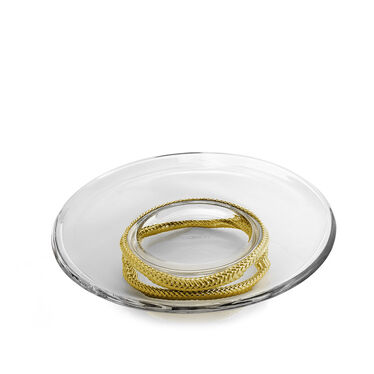 Braid Gold Cake Plate