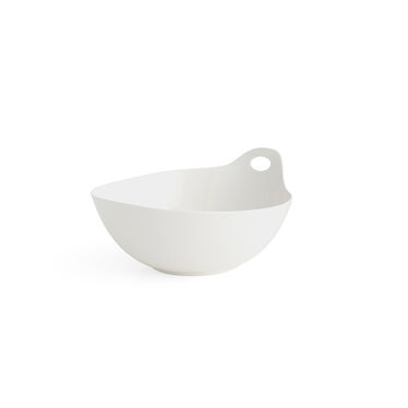 Nambe Duets Nesting Mixing Bowls, 3 Piece Set (Small, Medium, and Large),  Round Porcelain Prep Bowl, White, Kitchen, Cooking, and Baking Bowls