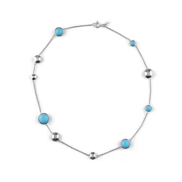 Marina Pebble Silver Station Necklace Marina Pebble Silver Station Necklace