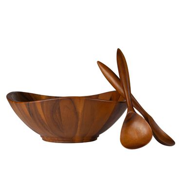 Willow Salad Bowl w/Servers Willow Salad Bowl w/Servers