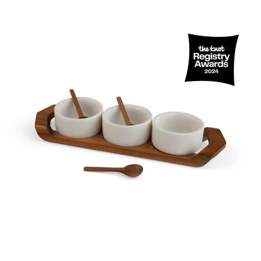 Chevron Condiment Tray w/ Spoons Chevron Condiment Tray w/ Spoons
