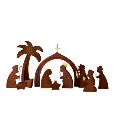 11-Piece Wooden Nativity Set