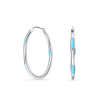 Marina Silver Flow Hoop Earrings