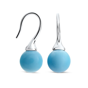 Marina Natural Silver Tide French Wire Earrings