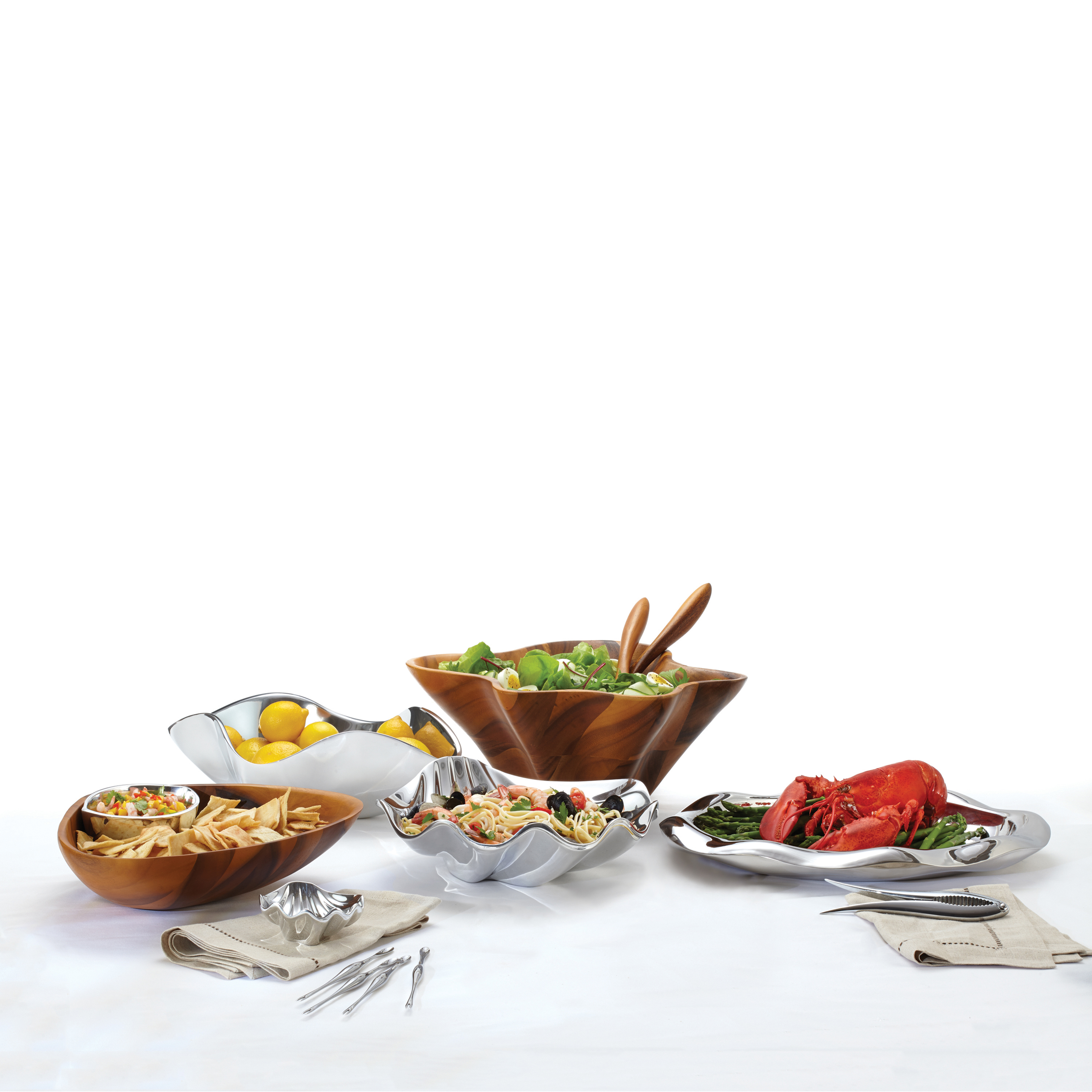 Nambe Oceana Sea Shell Dip Bowl 
