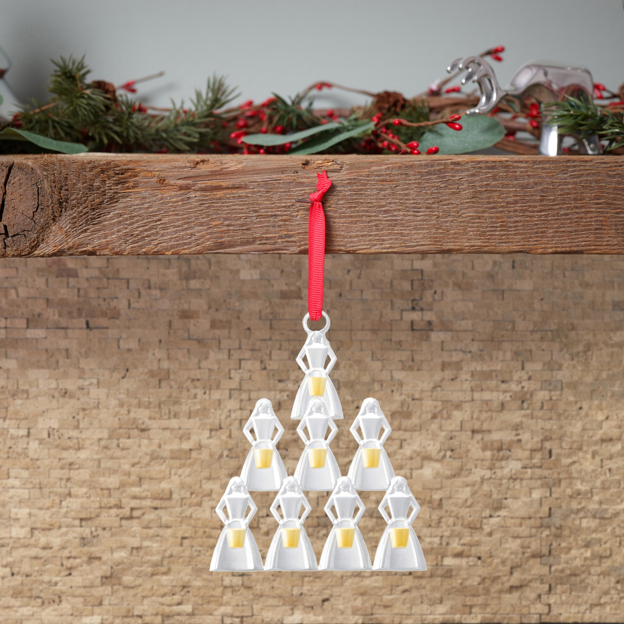 Twelve Days of Christmas: Eight Maids a Milking Ornament image number null
