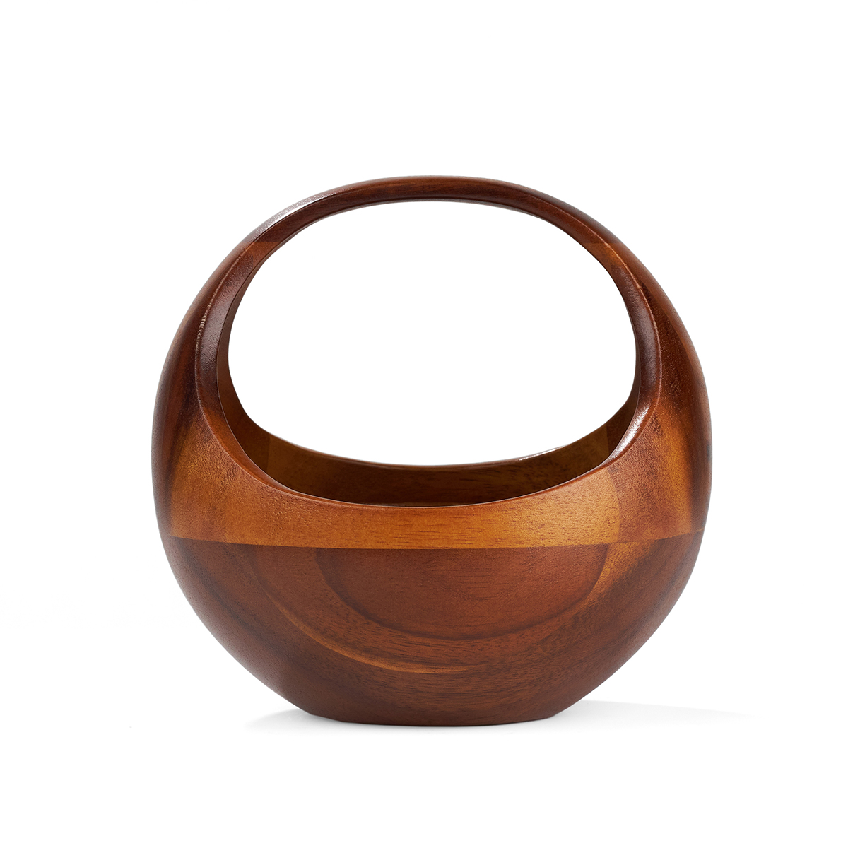 6" Wood Basket Bowl image number null