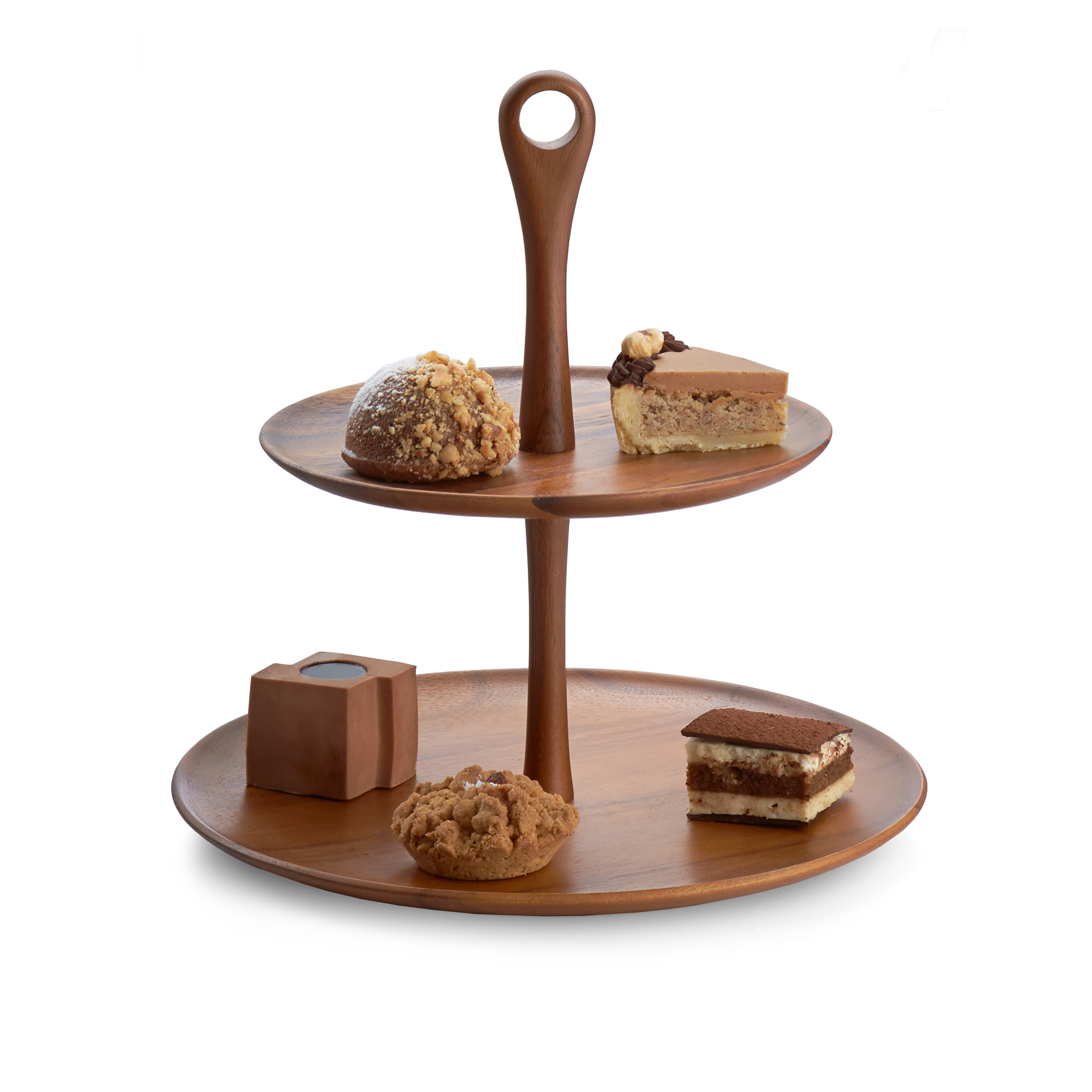 Skye Wood Tiered Dessert Stand image number null