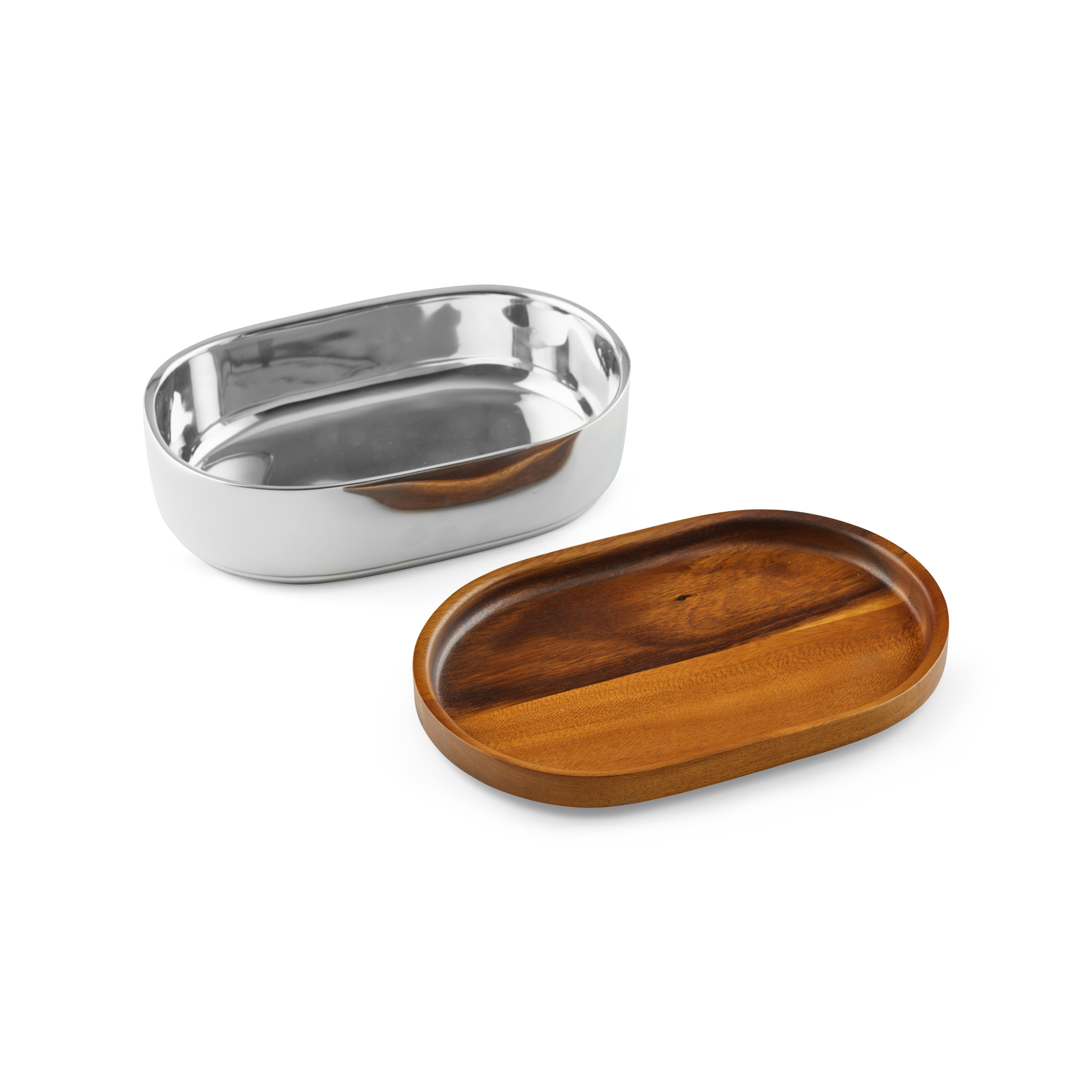 Oblong Nest Bowl w/ Wood Lid image number null