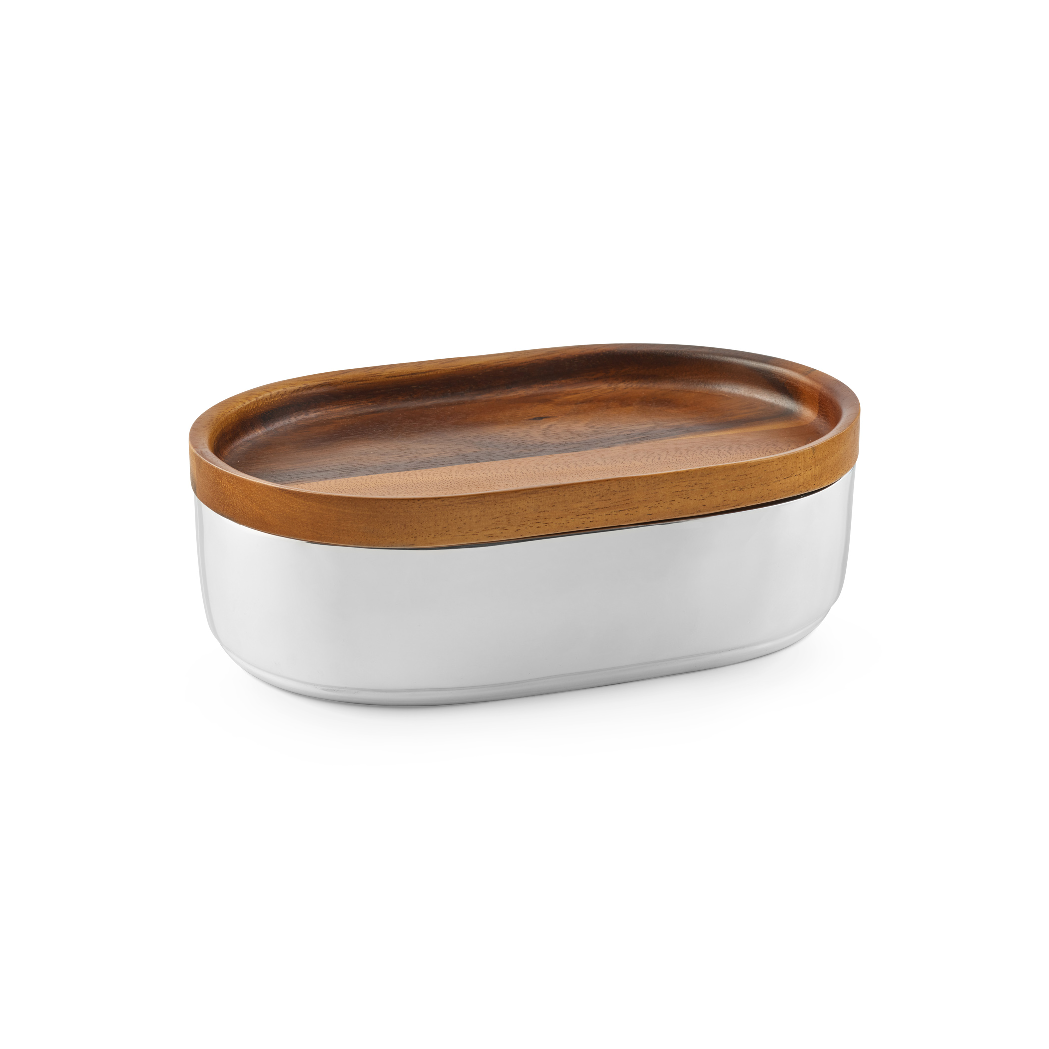 Oblong Nest Bowl w/ Wood Lid image number null