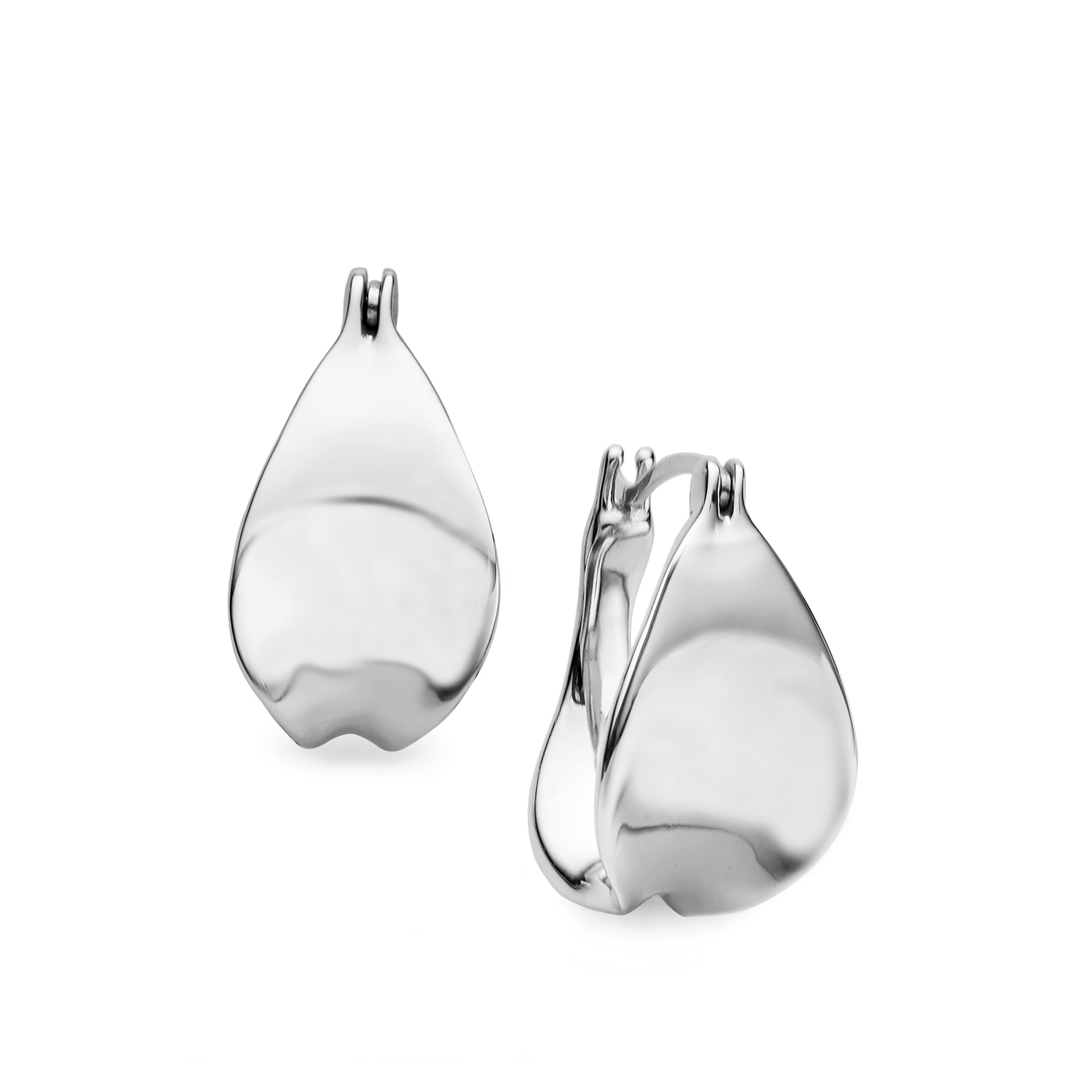 Tapered Hoop Earrings image number null