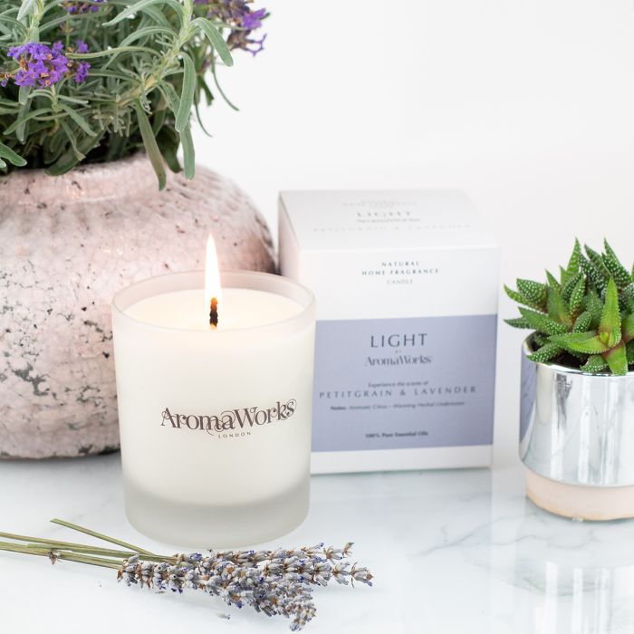 Light Single Wick Candle - Petitgrain & Lavender image number null