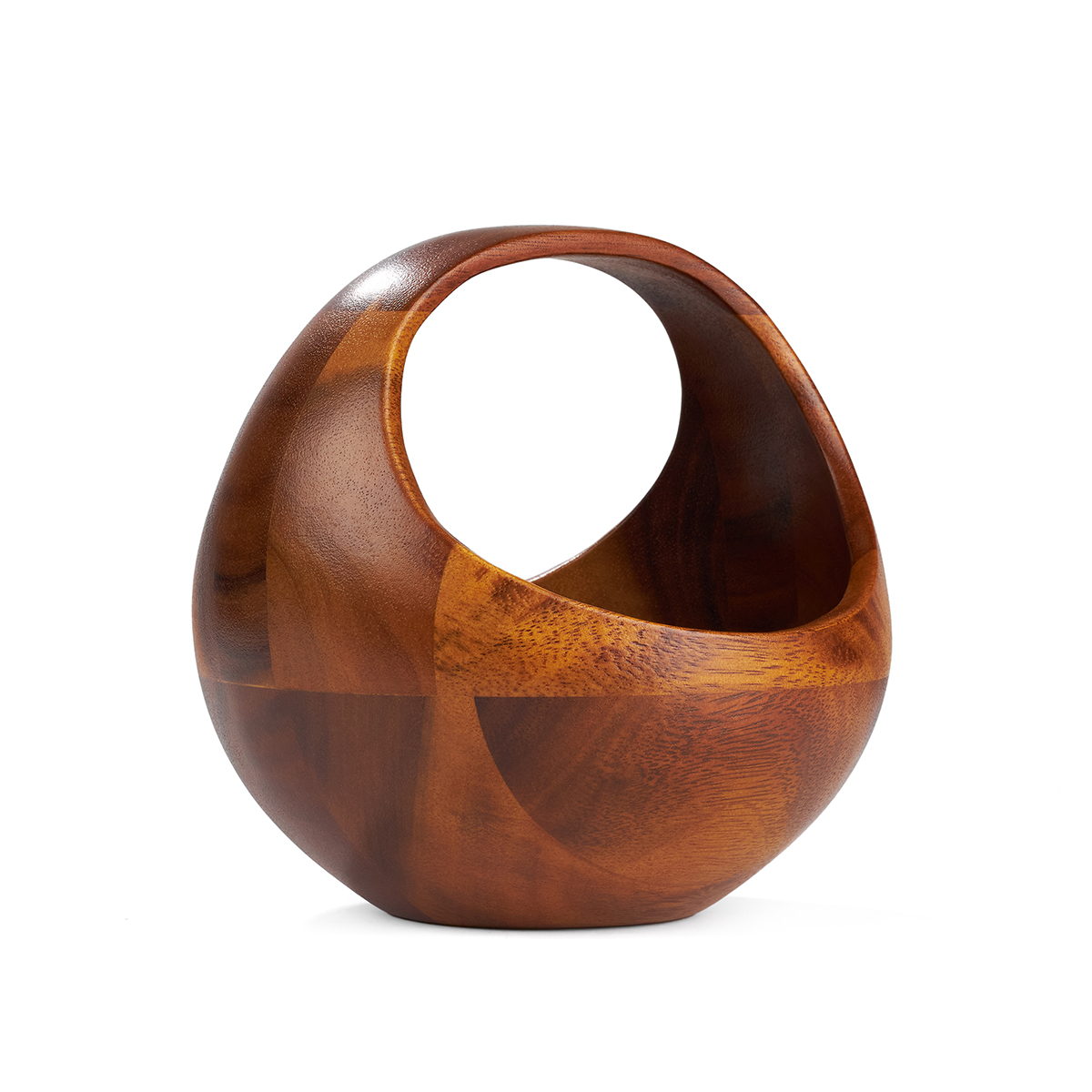 6" Wood Basket Bowl image number null