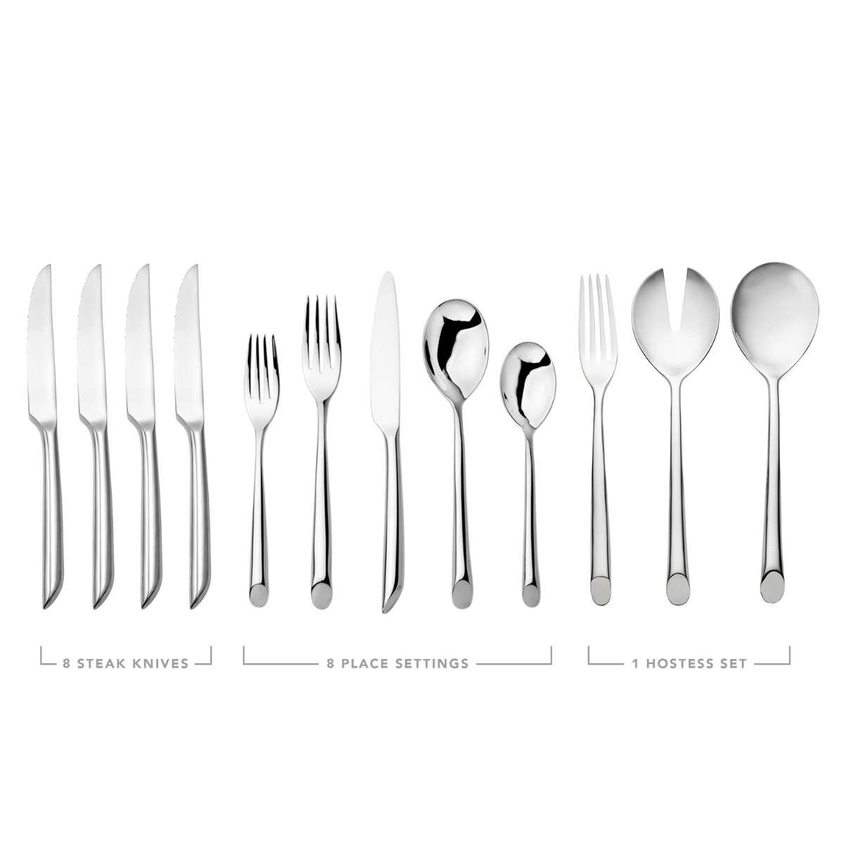 Frond 51 Piece Flatware Set image number null