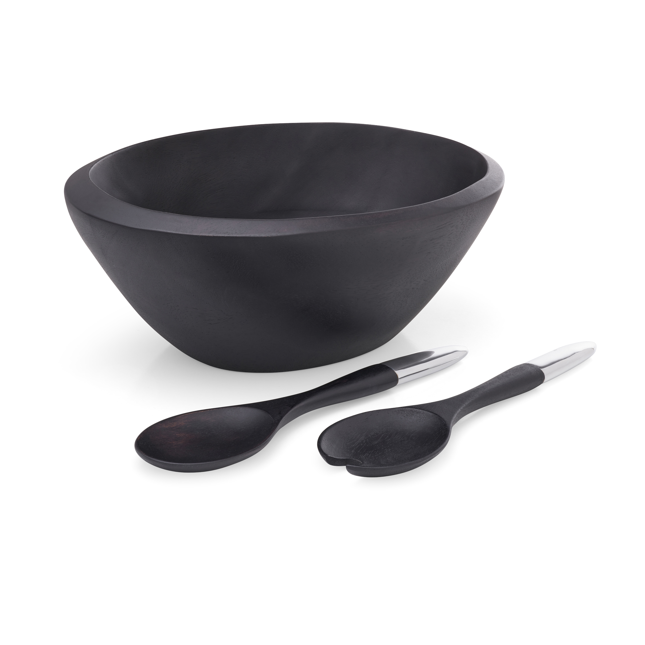 Noir Salad Bowl w/ Servers image number null
