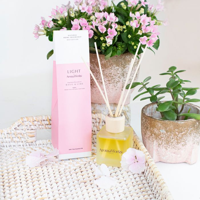 Light Small Reed Diffuser - Basil & Lime image number null