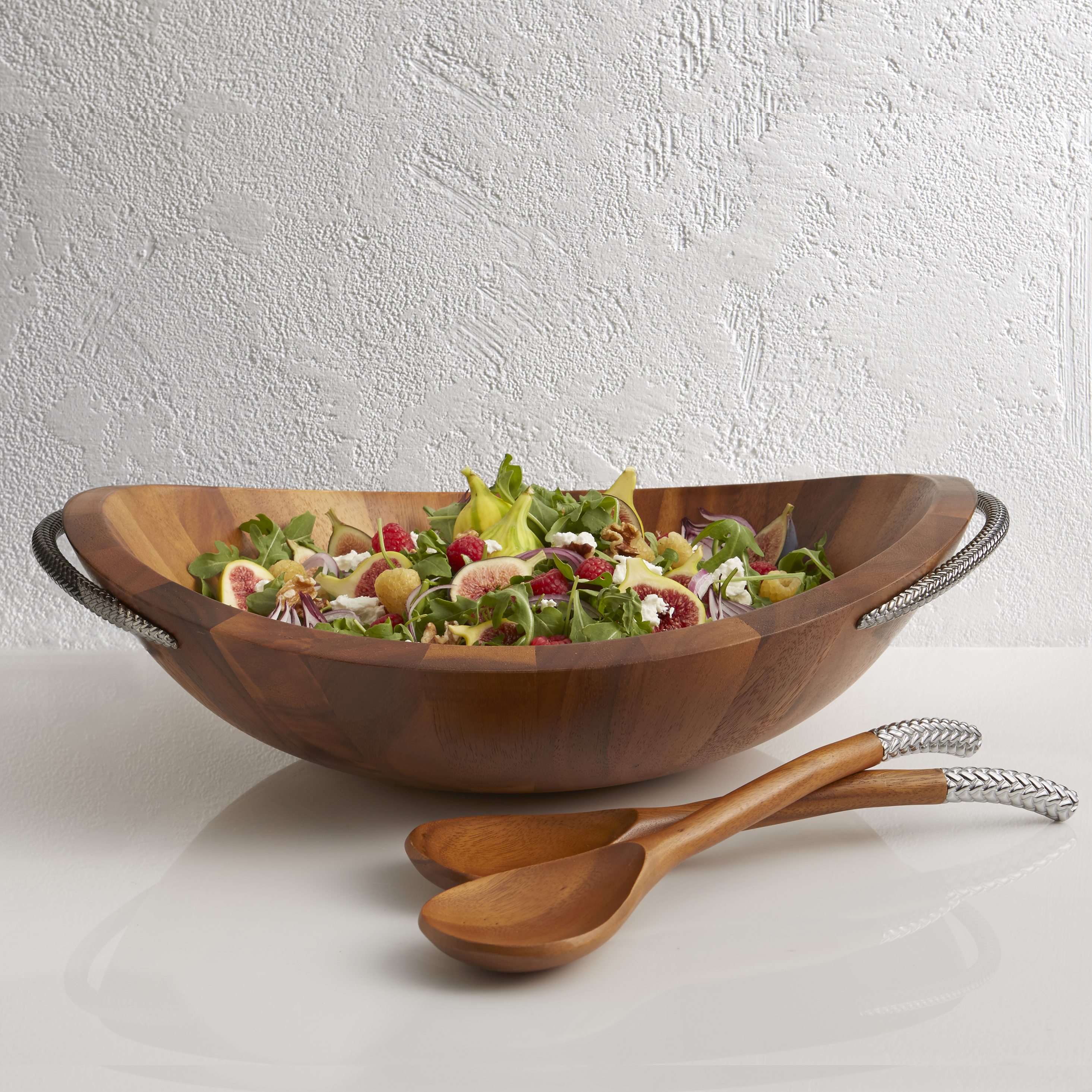 Braid Salad Bowl W/ Servers image number null