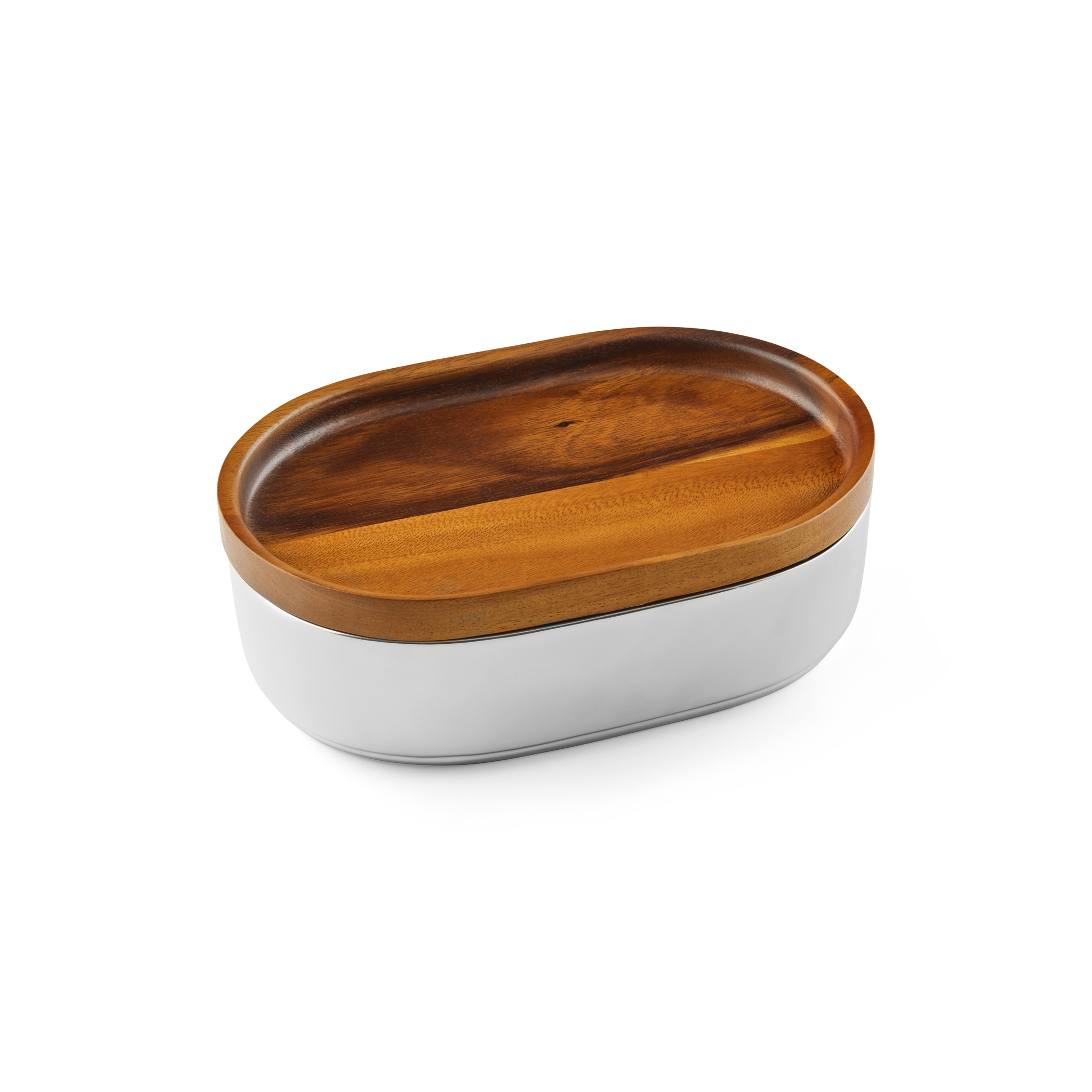 Oblong Nest Bowl w/ Wood Lid image number null