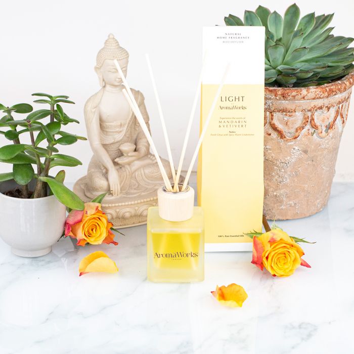 Light Small Reed Diffuser - Mandarin & Vetivert image number null