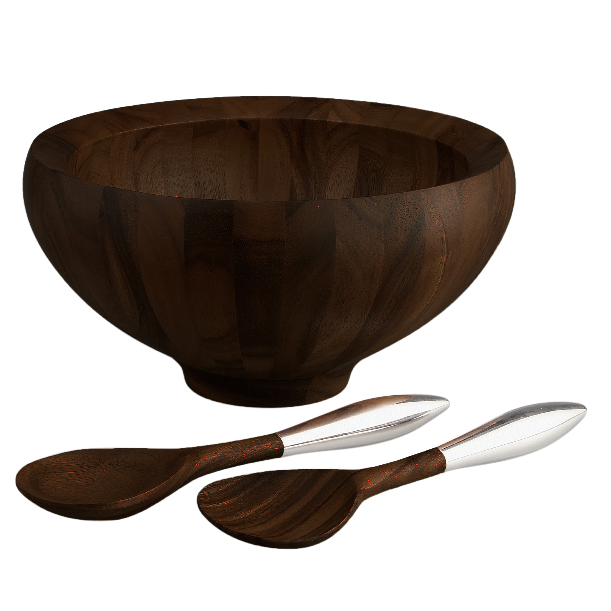 Yaro Salad Bowl w/ Servers - Espresso image number null