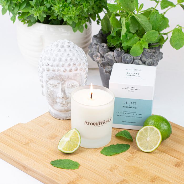 Light Single Wick Candle - Spearmint & Lime image number null