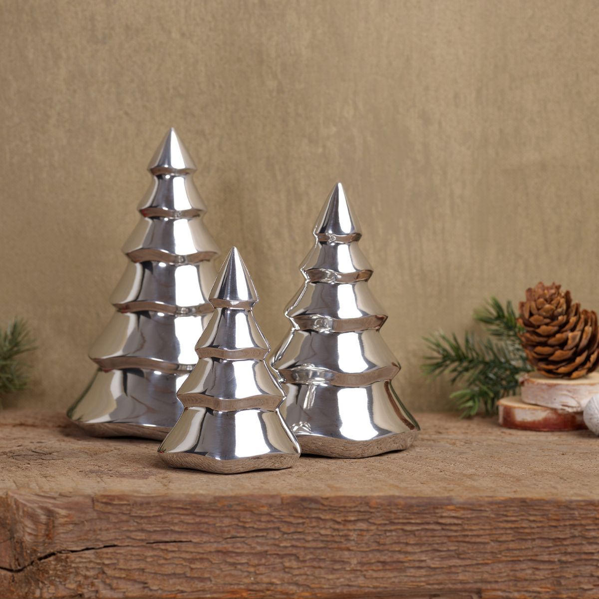 Mini Christmas Trees (Set of 3) image number null