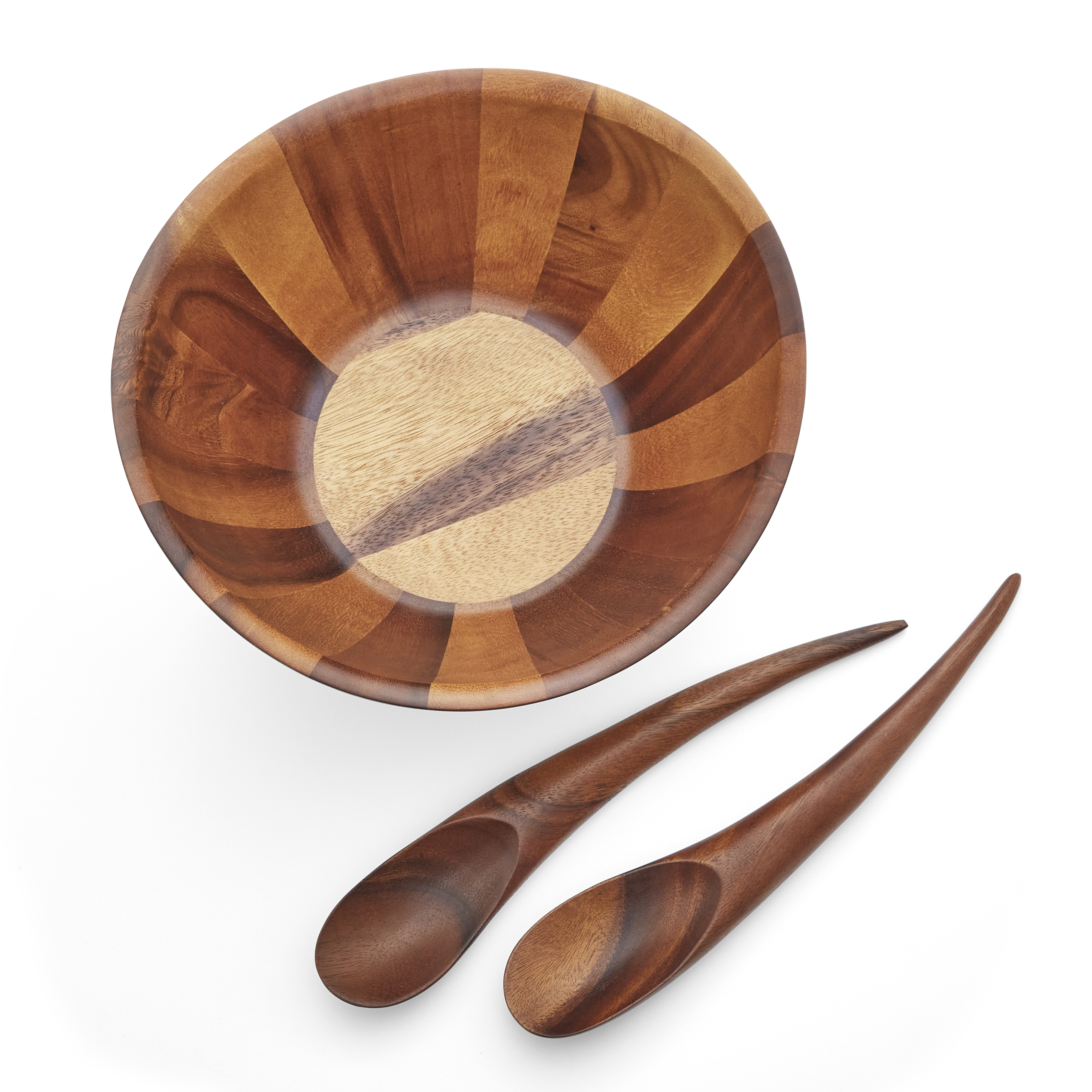 Details about   Nambe Gourmet Harmony 3 Piece Wooden Salad Set 