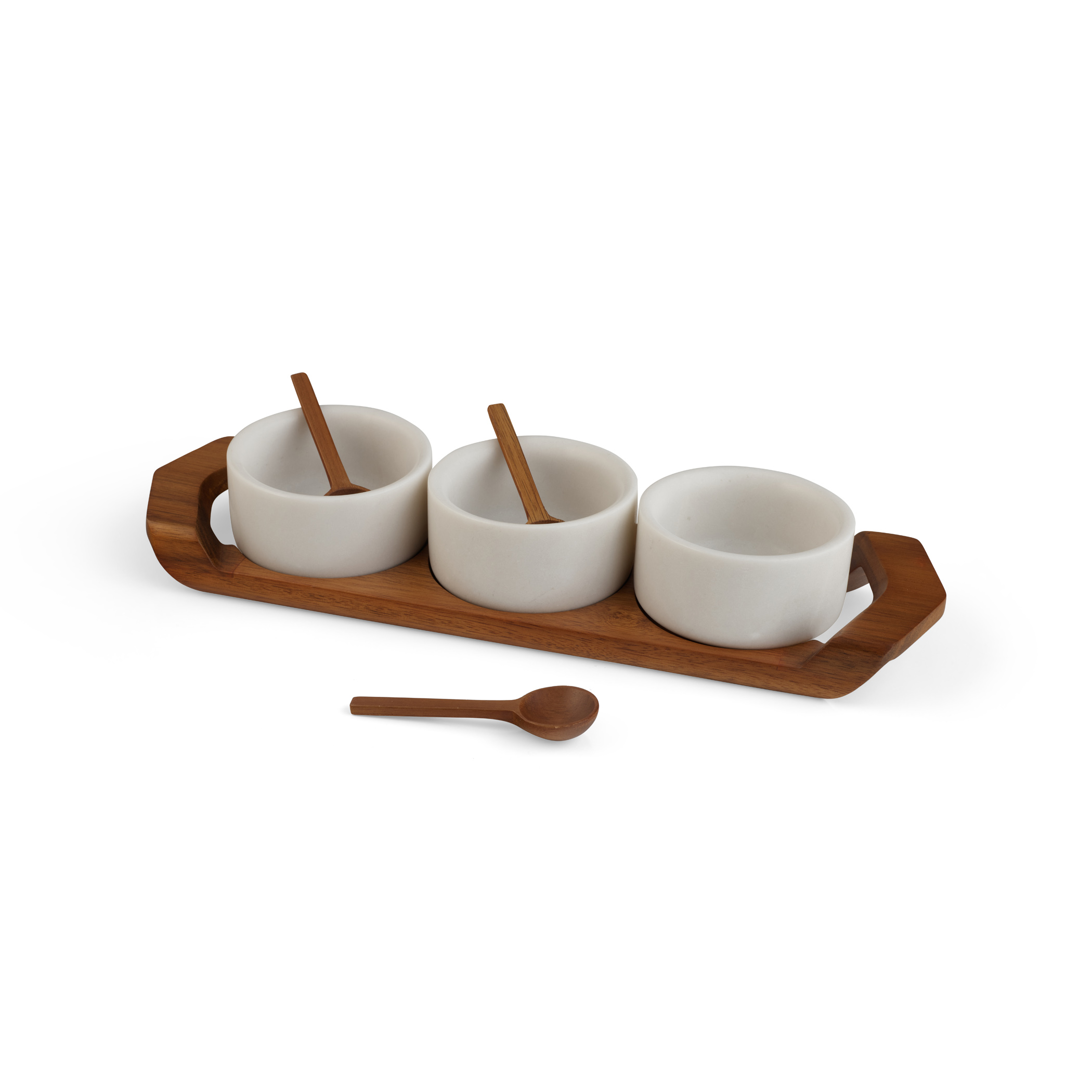 Chevron Condiment Tray w/ Spoons image number null