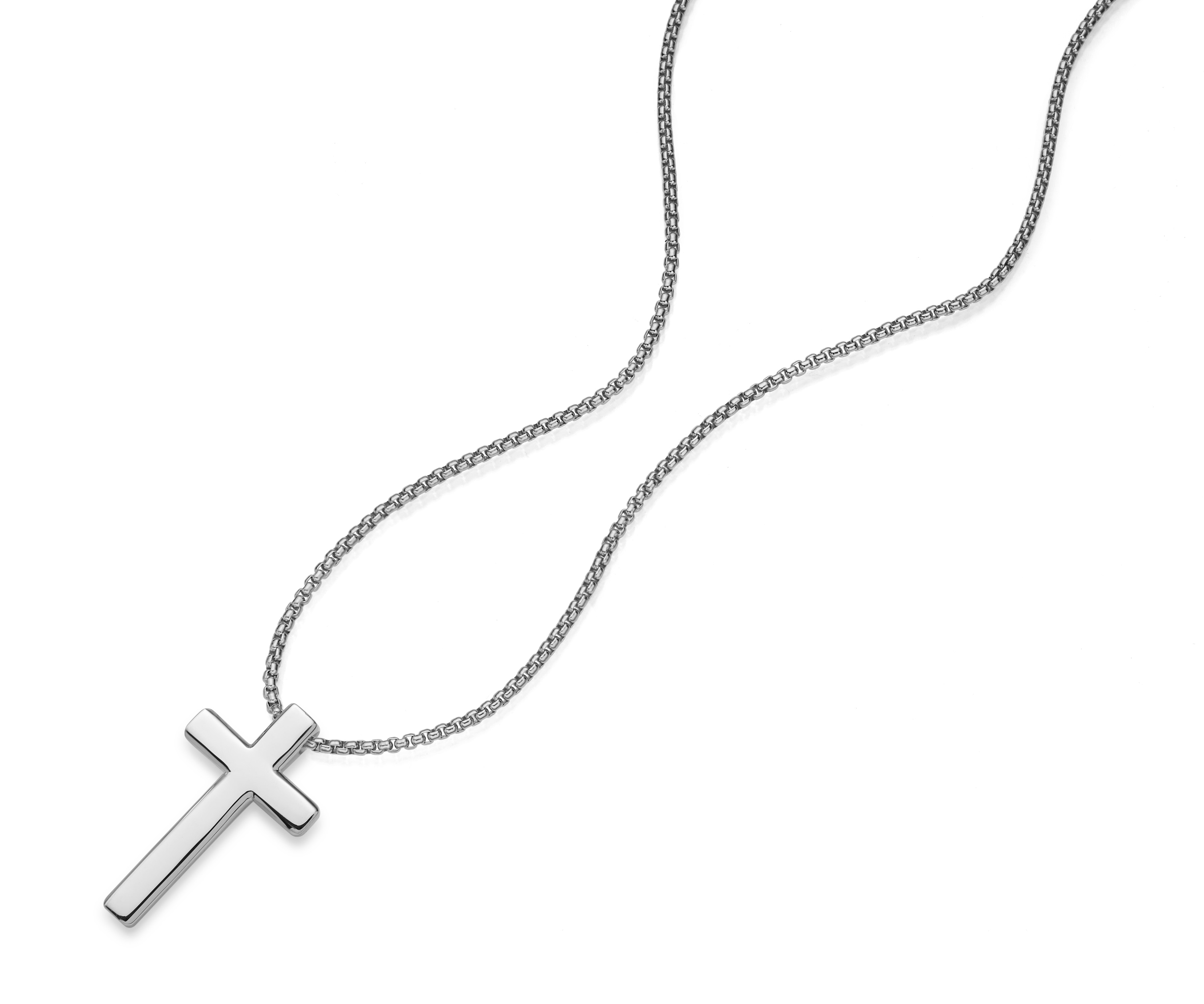 Beveled Cross Pendant image number null